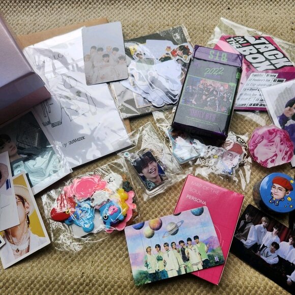BTS Army Fan Club K pop Cards Keychains Box Collection Merchandise Stickers Etc - Picture 8 of 16
